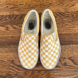Vans Yellow Checkerboard Classic Slip-on Sneaker